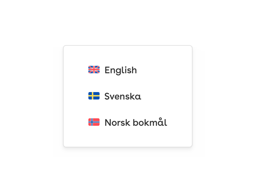 Språkväljare i WordPress med stöd för flera språk – byggd i Botås Core av Webbyrå WordPress.